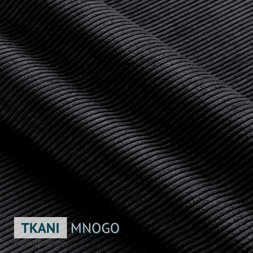 Фото внешнего вида велюра “18А” (однотонный черный)