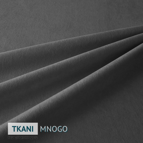 Фото материала велюра “Lion-24” (однотонный серый)